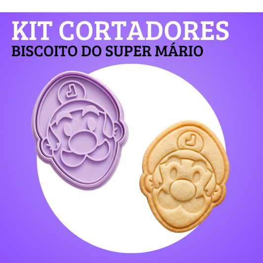 KIT CORTADORES DE BISCOITO - MUNDO SUPER MÁRIO (4 MODELOS)