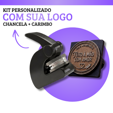 Kit Chancela MDF + Carimbo 16cm²